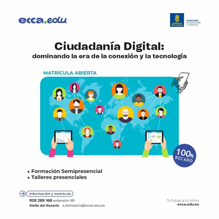 ¡Inscripciones abiertas! Alfabetización Digital 2024: Aprende a dominar la era digital de la mano del Cabildo de Gran Canaria y ecca.edu