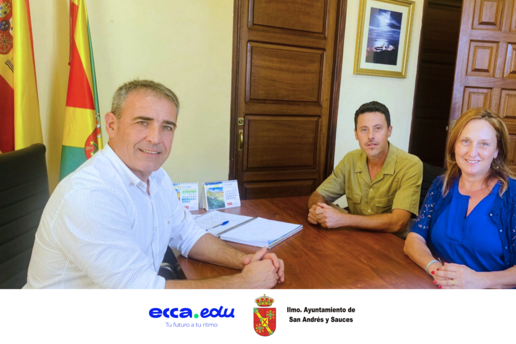 ecca.edu y el Ayuntamiento de San Andrés y Sauces firman su primer convenio para becar a estudiantes de formación reglada y no reglada