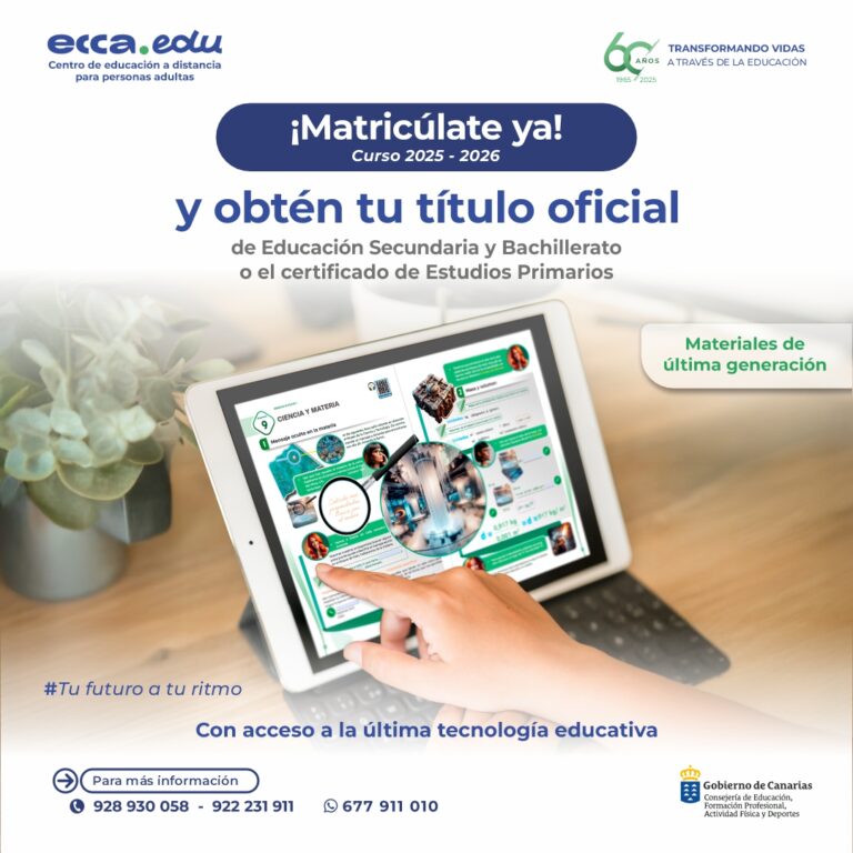 ecca.edu abre el periodo de matrícula  para el curso 2025-2026