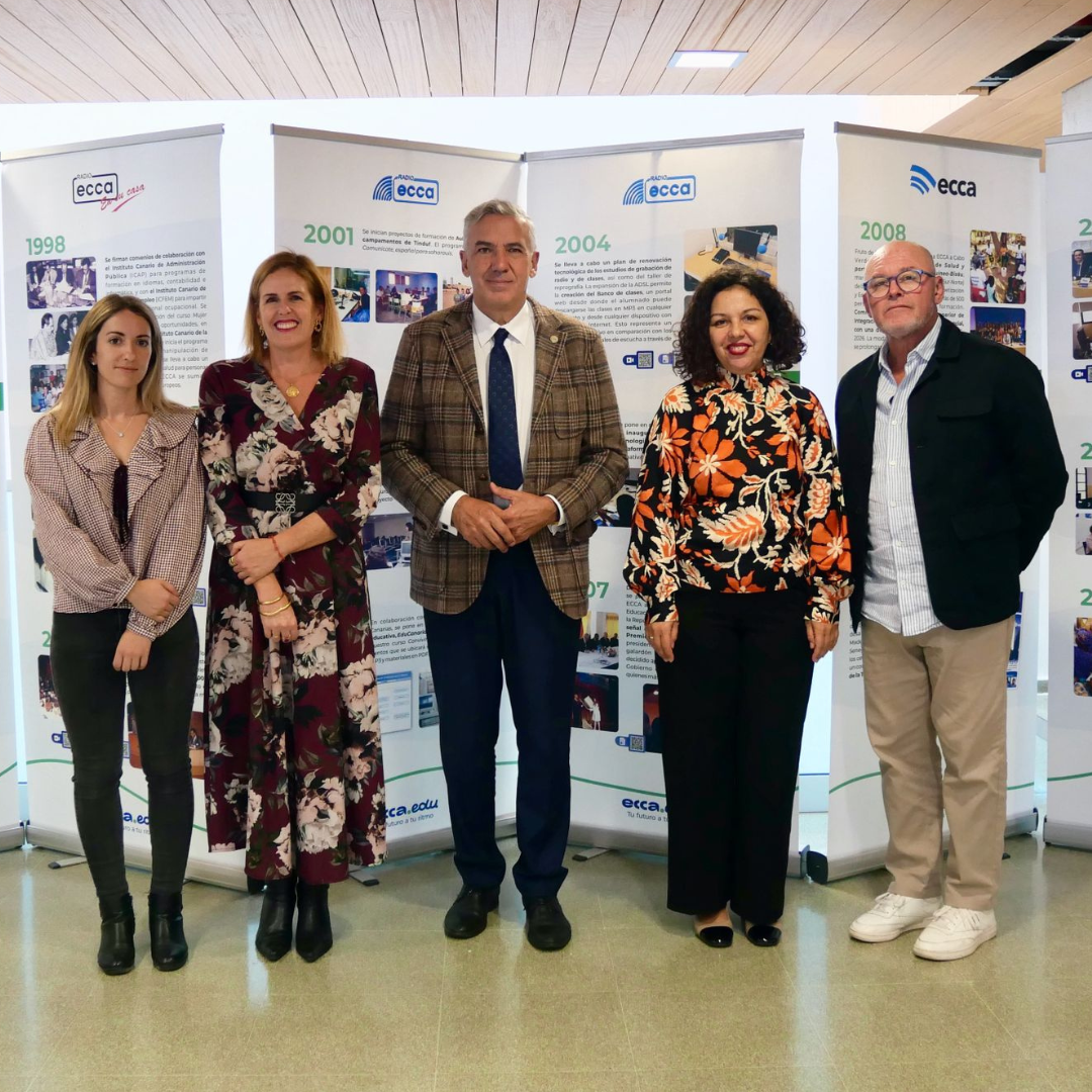 Portada exposición de ecca.edu en la Universidad de Las Palmas de gran Canaria