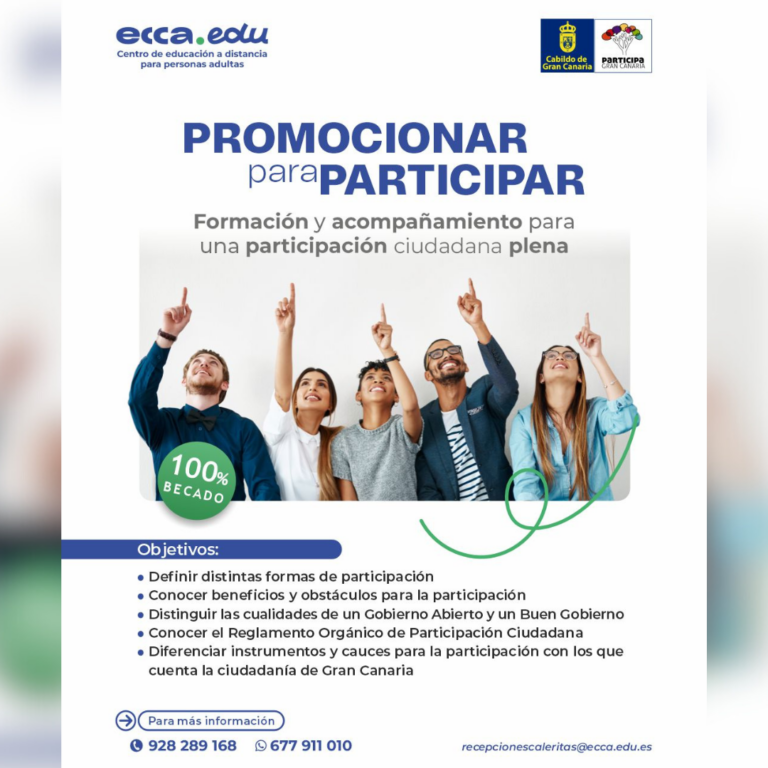 ecca.edu y el Cabildo de Gran Canaria se unen para fortalecer la cultura democrática en la isla a través del proyecto ‘Promocionar para participar’