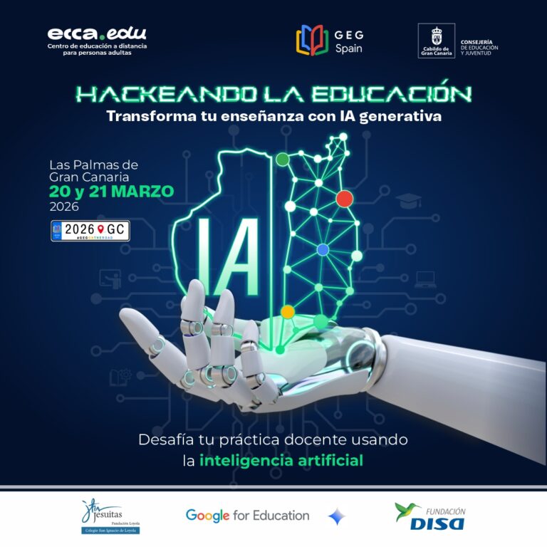 Últimas plazas para ‘Hackeando la Educación’, el mayor encuentro sobre Inteligencia Artificial para docentes en Canarias