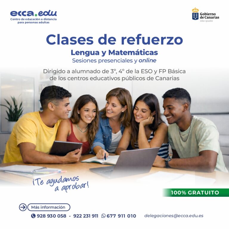 ecca.edu y el Gobierno de Canarias se alían para ofrecer clases de refuerzo a estudiantes de ESO y FP Básica