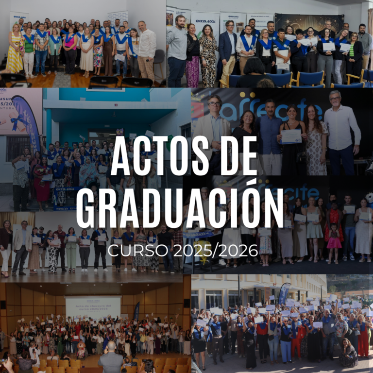 ecca.edu cierra sus actos de graduación celebrando el éxito de 518 personas tituladas en Canarias