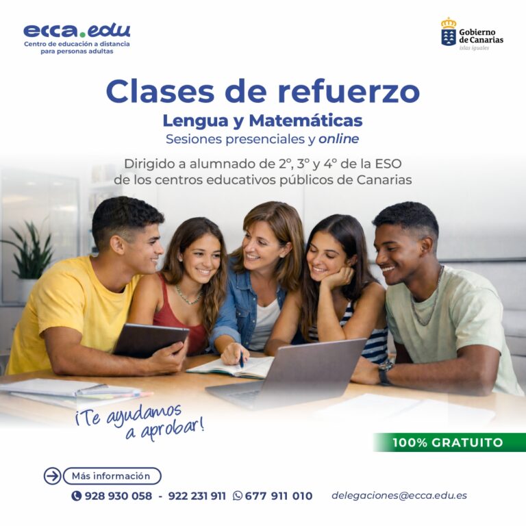 ecca.edu y el Gobierno de Canarias inician el curso y vuelven con sus clases de refuerzo para alumnado de ESO